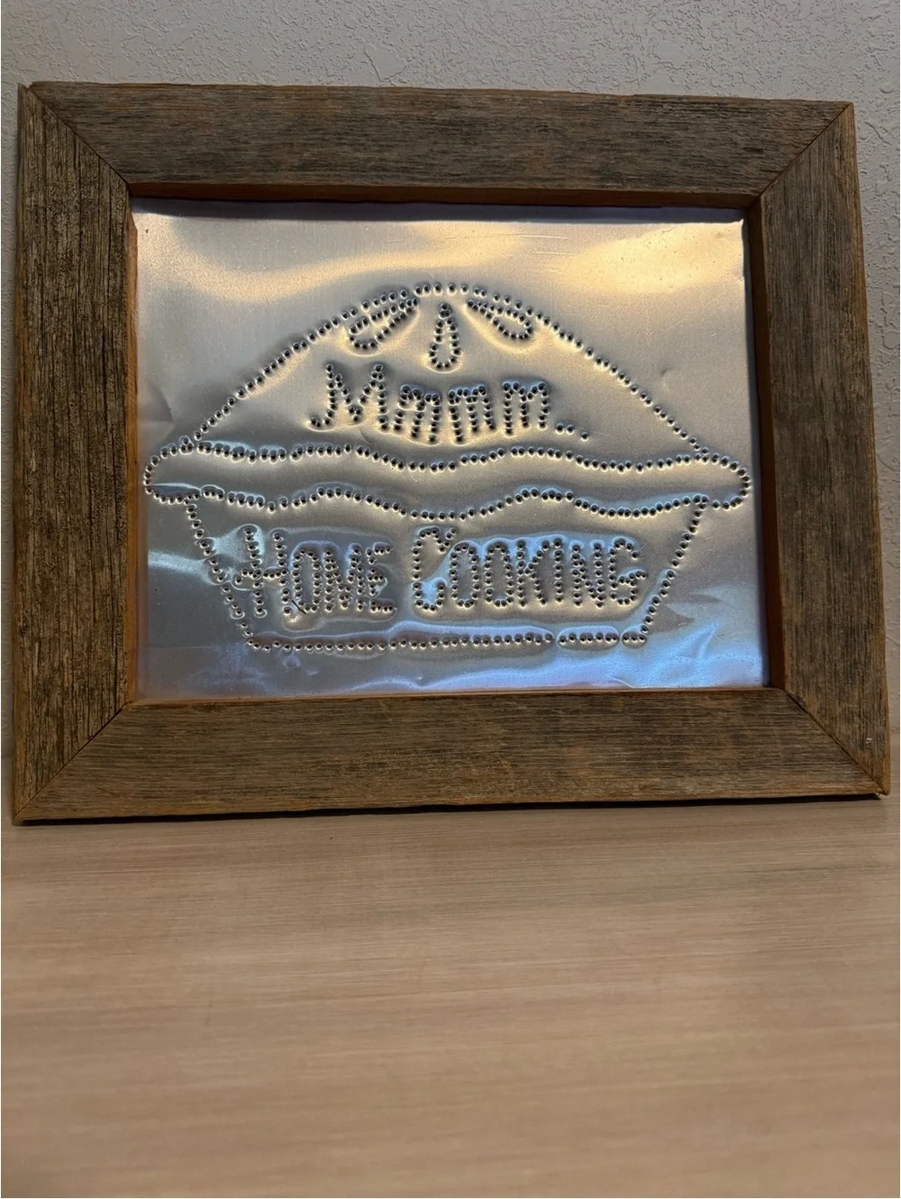 Rustic Home Cooking Pie Tin Punch Kitchen Wall Art